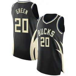 AJ Green Milwaukee Bucks Youth Authentic Black Statement Edition 2022/23 Jersey - Green