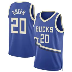AJ Green Milwaukee Bucks Youth Swingman Royal 2024/25 City Edition Jersey - Green