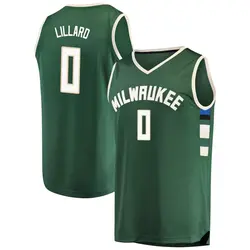 Damian Lillard Milwaukee Bucks Youth Fast Break Jersey - Icon Edition - Green