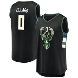 Damian Lillard Milwaukee Bucks Youth Fast Break Jersey - Statement Edition - Black