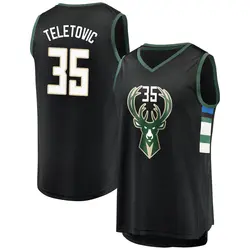 Mirza Teletovic Milwaukee Bucks Youth Fast Break Jersey - Statement Edition - Black